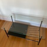 Coffee table 50s metal and glass