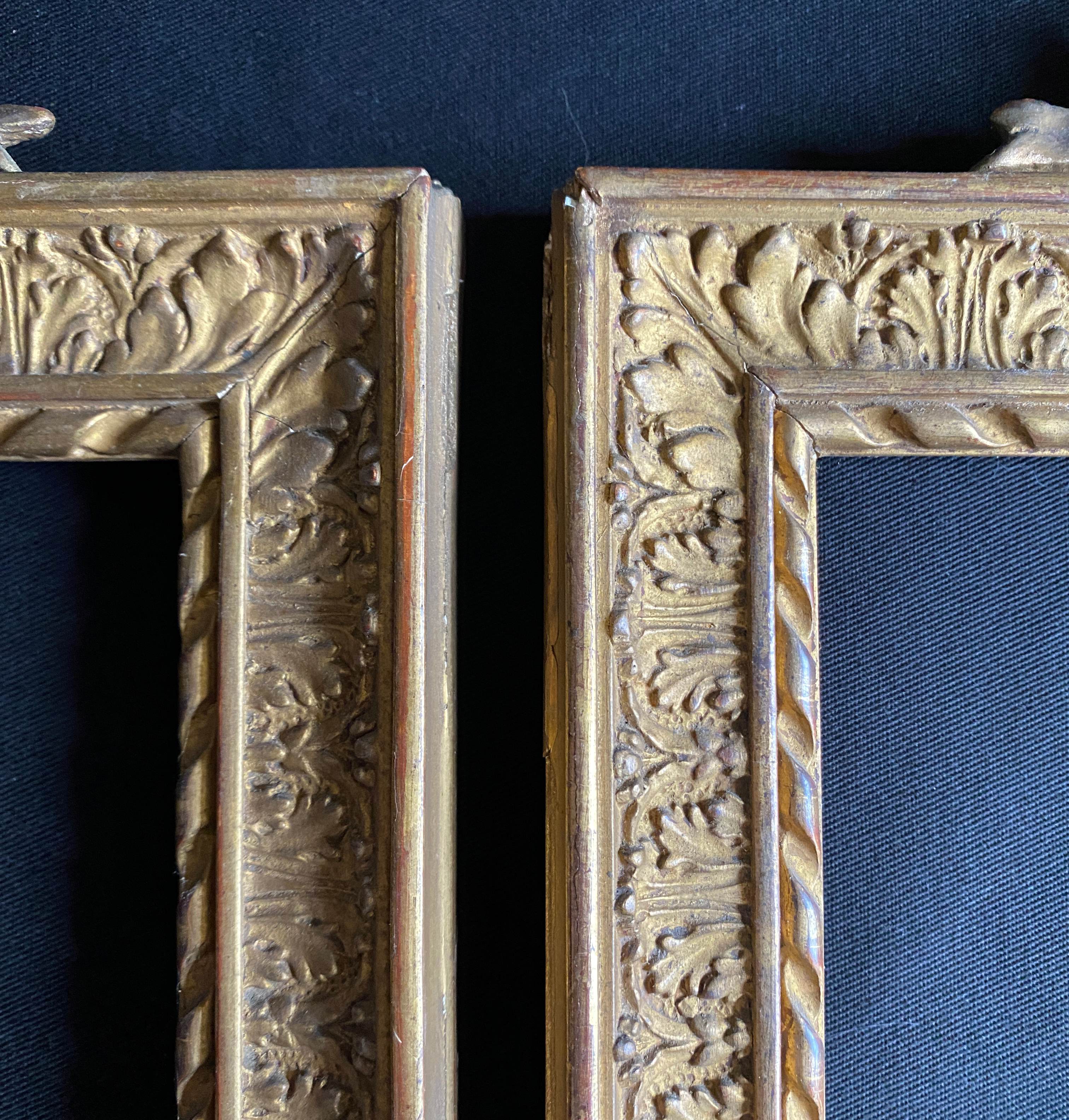 Frames (x2) XIX° - 35 / 51 cm / frame of 29.2 / 39.7 cm foliage 1 cm
