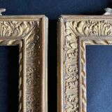 Frames (x2) XIX° - 35 / 51 cm / frame of 29.2 / 39.7 cm foliage 1 cm