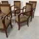 Set of six 19th century mahogany Restoration armchairs