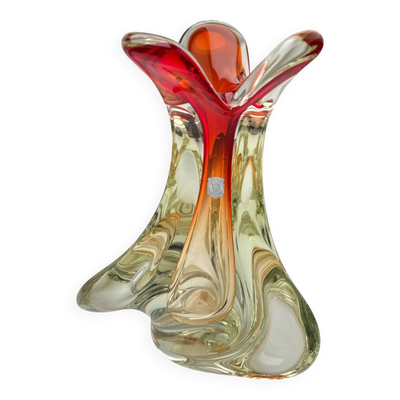 Grand vase d'art Val Saint Lambert