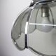 Floral suspension in chromed metal and grayed glass 1970