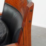 Fauteuil design Art Déco Schuitema de la série Decoforma en cuir noir