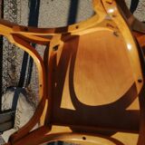 Series of 3 chairs bistrot bauhmann - vintage