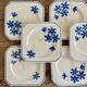 Assiettes fleurs Moulin des loups