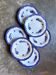 6 Staffordshire blue ironstone soup plates