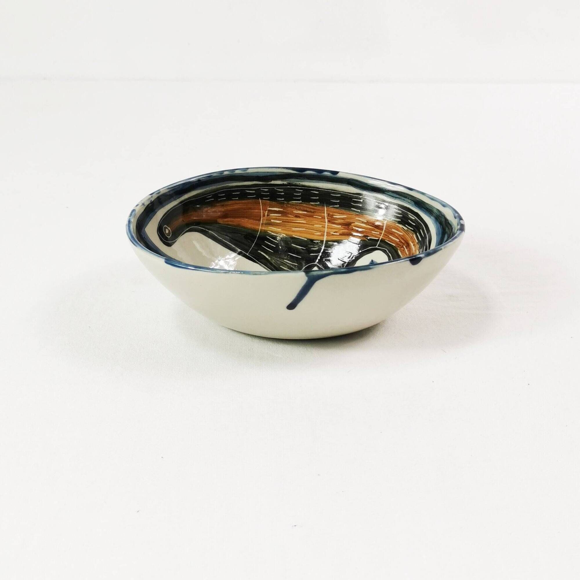 Ceramic bowl with an organic motif, Czechoslovakia, 1970s.