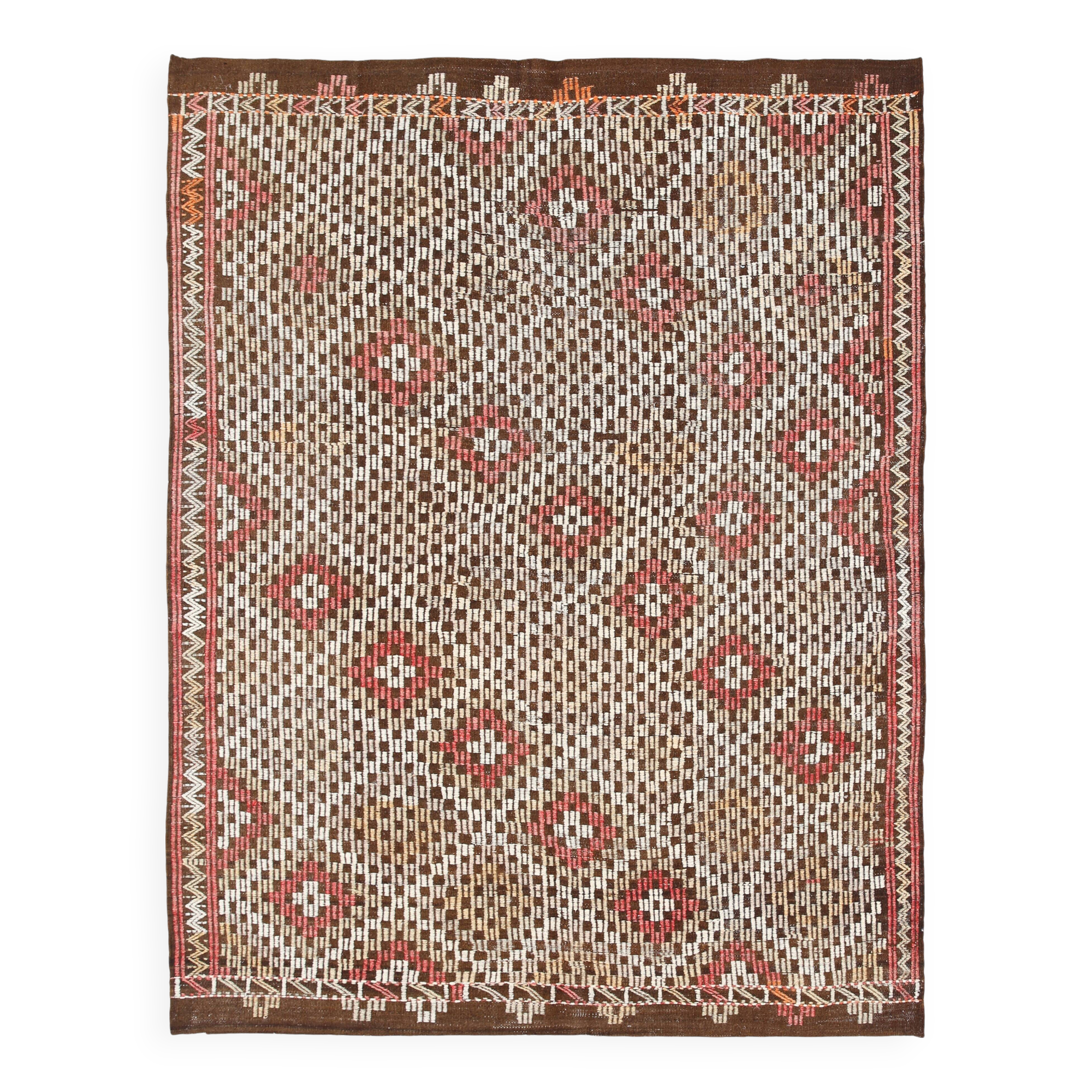 8x10 Handmade Wool Kilim Area Rug, 233x300Cm