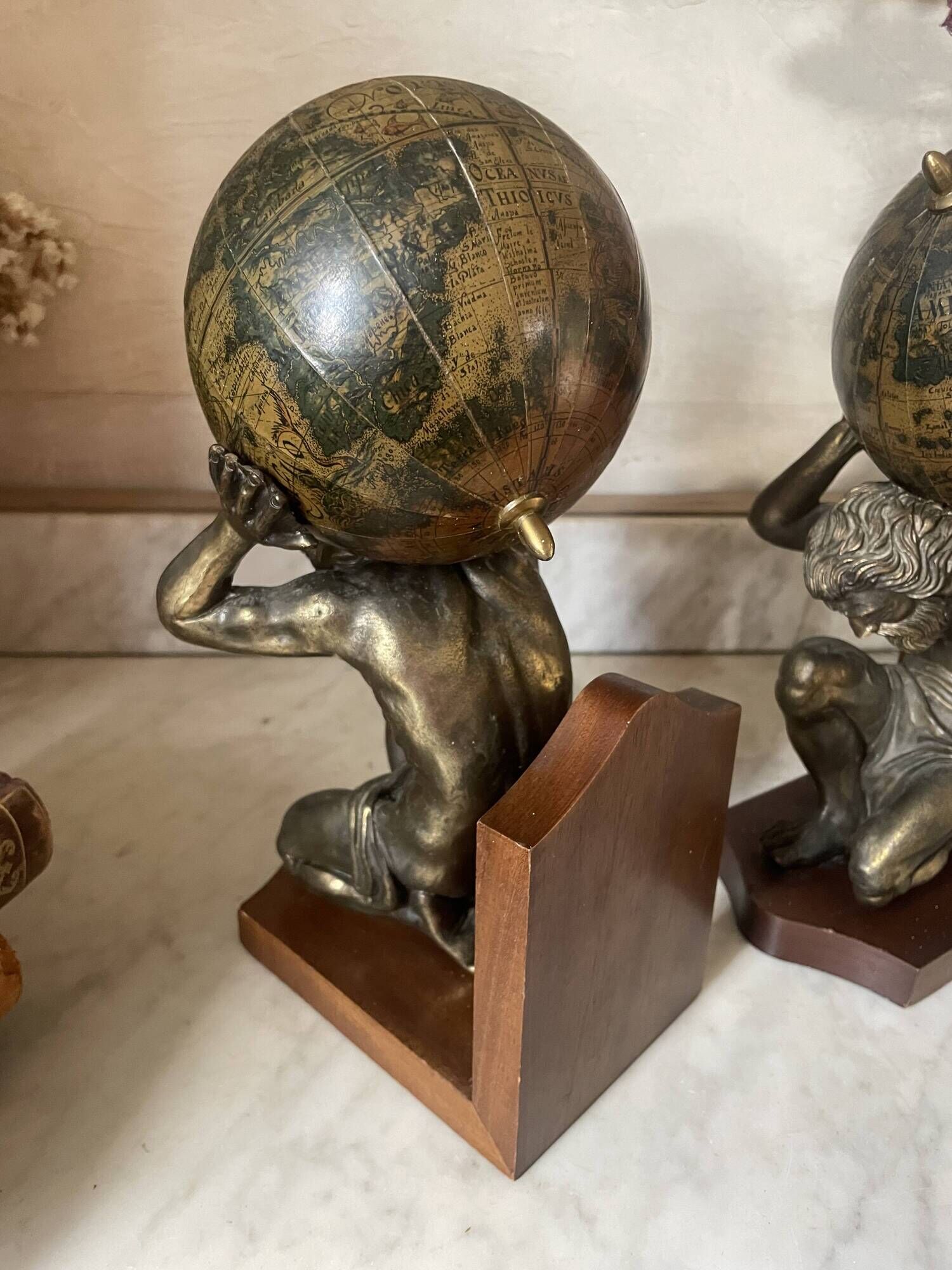 Pair of large vintage Mercurio d'Oro bookends