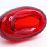 Vintage red glass vase