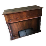 Harmonium ancien anglais soufflets en acajou, XIXieme
