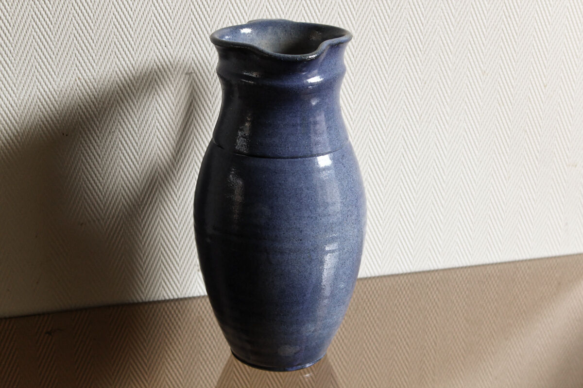 Blue glazed sandstone decanter