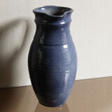 Carafe en grés émaillé bleu