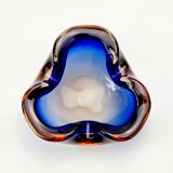 Mid Century Sommerso Murano Glass Bowl by Flavio Poli for Seguso, Italy, 1960s