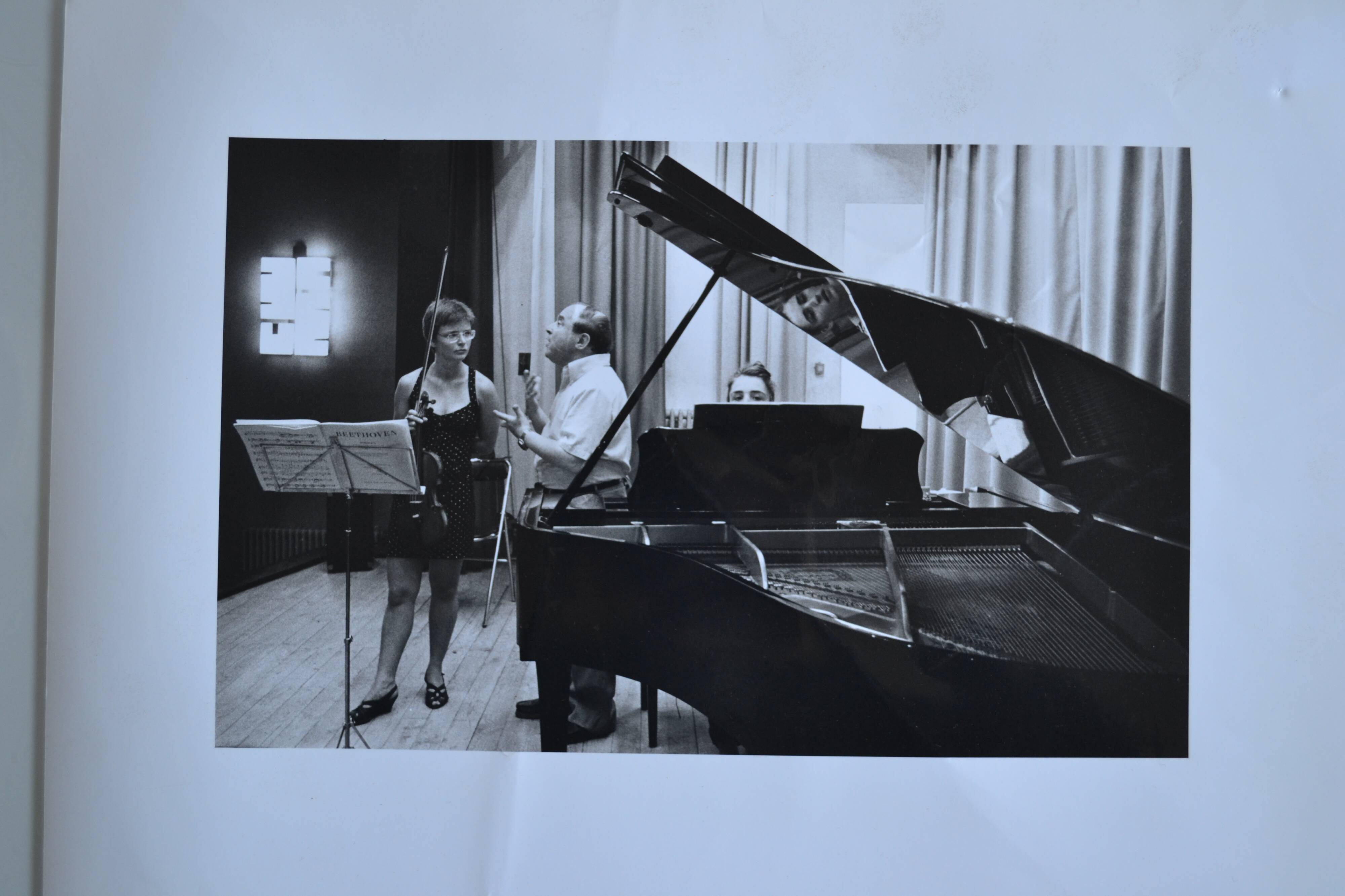 " Piano violon " photo anonyme noir & blanc originale