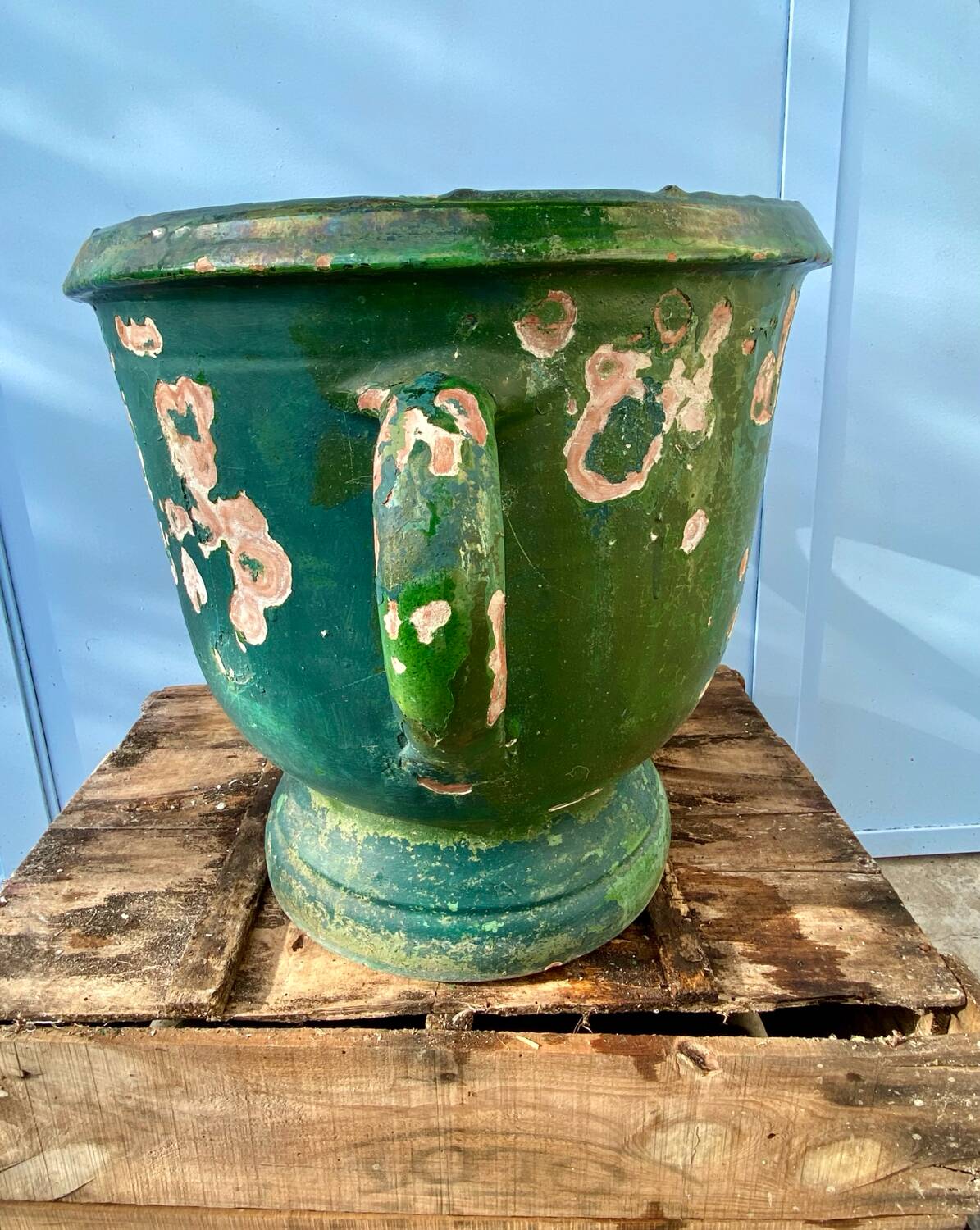 Varnished terracotta jar