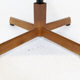 Scandinavian faux-leather rotary chair, Sweden, 1950