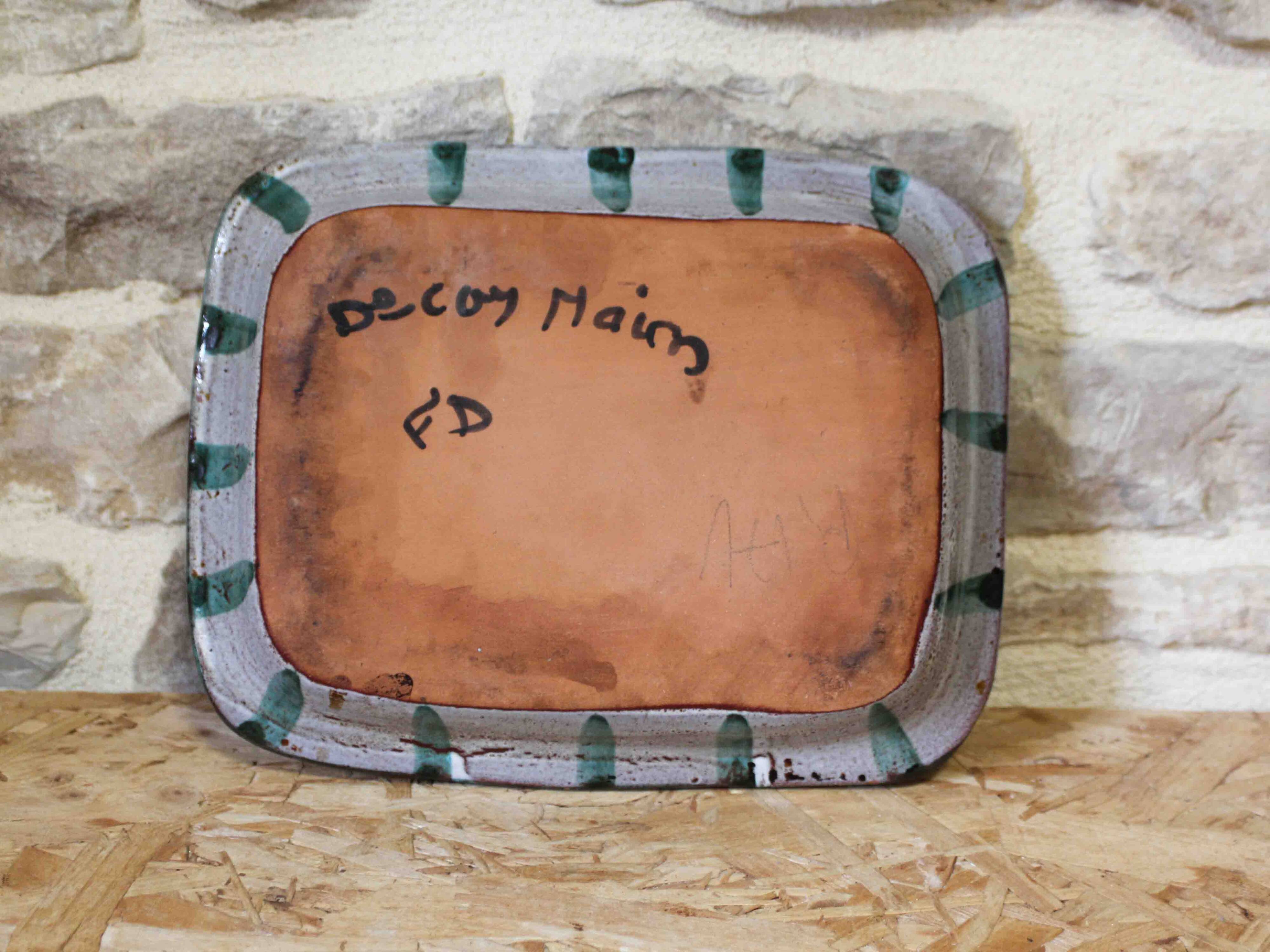 Set of 2 ceramic dishes Etienne Daniel Vallauris