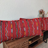 Large Moroccan Red Kilim Cushion