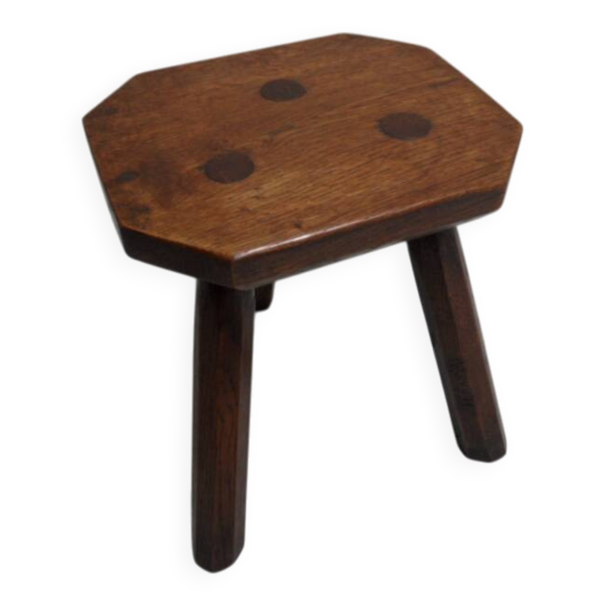 Antique oak milk stool