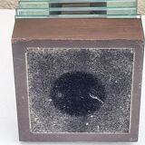 Demeter wood and glass lamp Maison Desny 1980