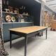 Farm table with black patinated legs (renovated)