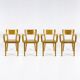 Set of 4 wooden dining chairs, 1960s