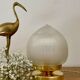 Vintage globe table lamp in holophane glass