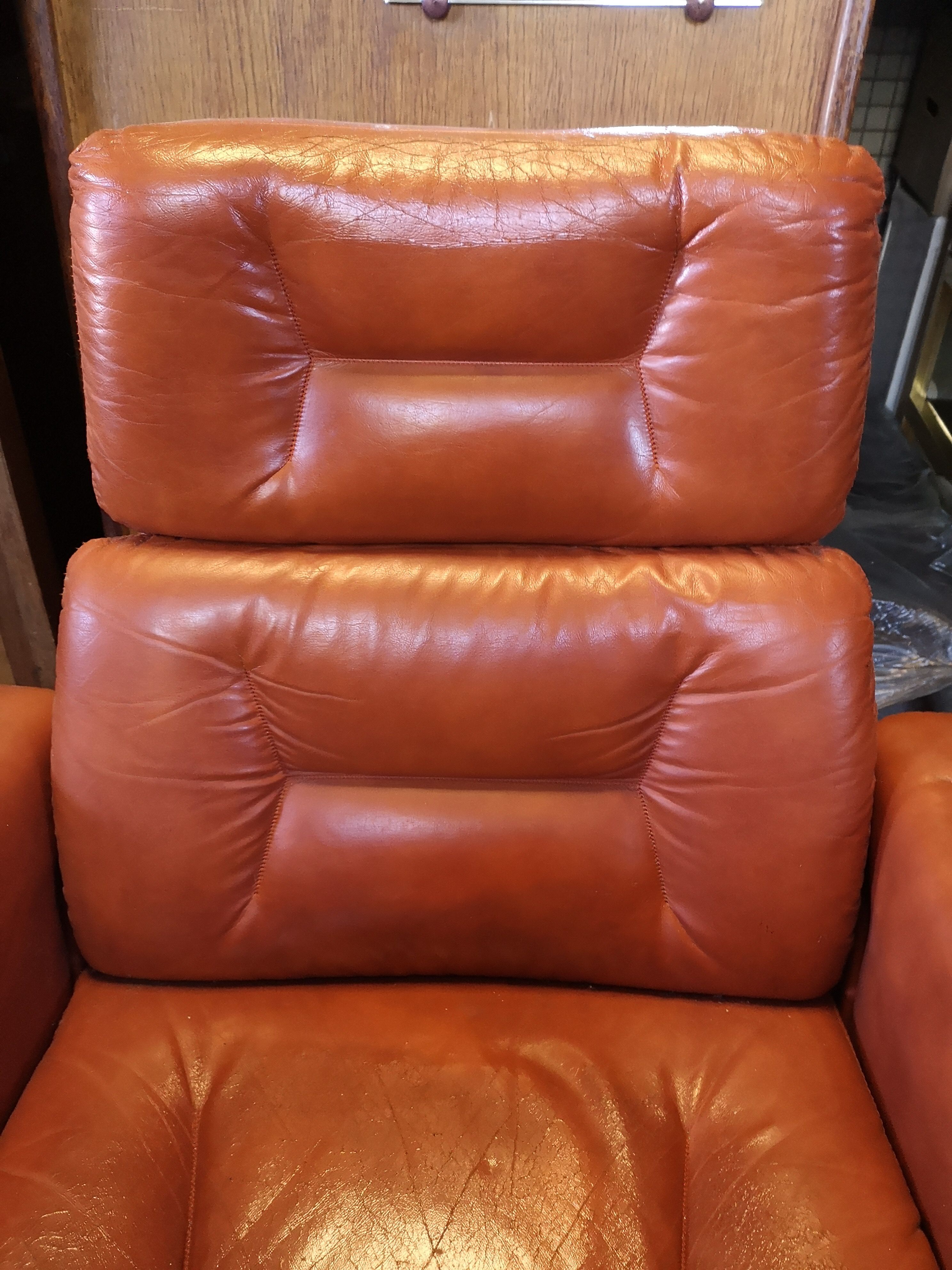 Scandinavian leather office ARMchair
