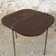 Ikea table late 20th century fusion model in dark wood and chrome legs