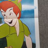 Affiche cinéma originale Walt Disney 1974 Peter Pan 60X160cm