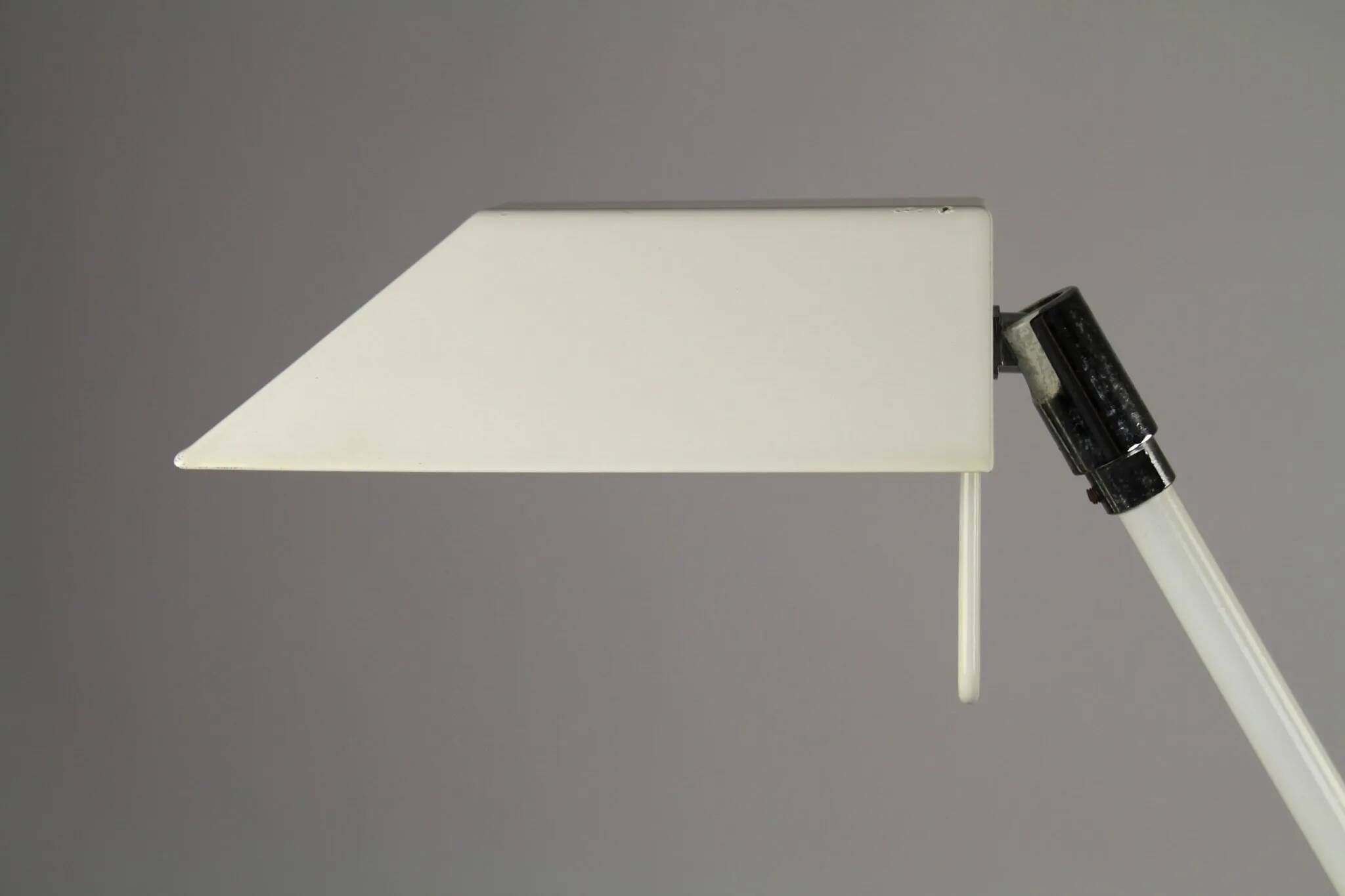 Minimalist White Adjustable Desk Lamp by Massive, Belgium — 1980s