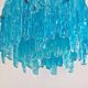 Turquoise lucite vintage pendant lamp, 1970's