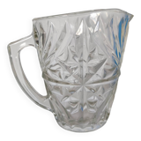 Vintage 1960s thick glass carafe pitcher