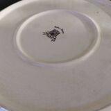 Series of 12 dessert plates and its cake tray Gien Paris Monuments
