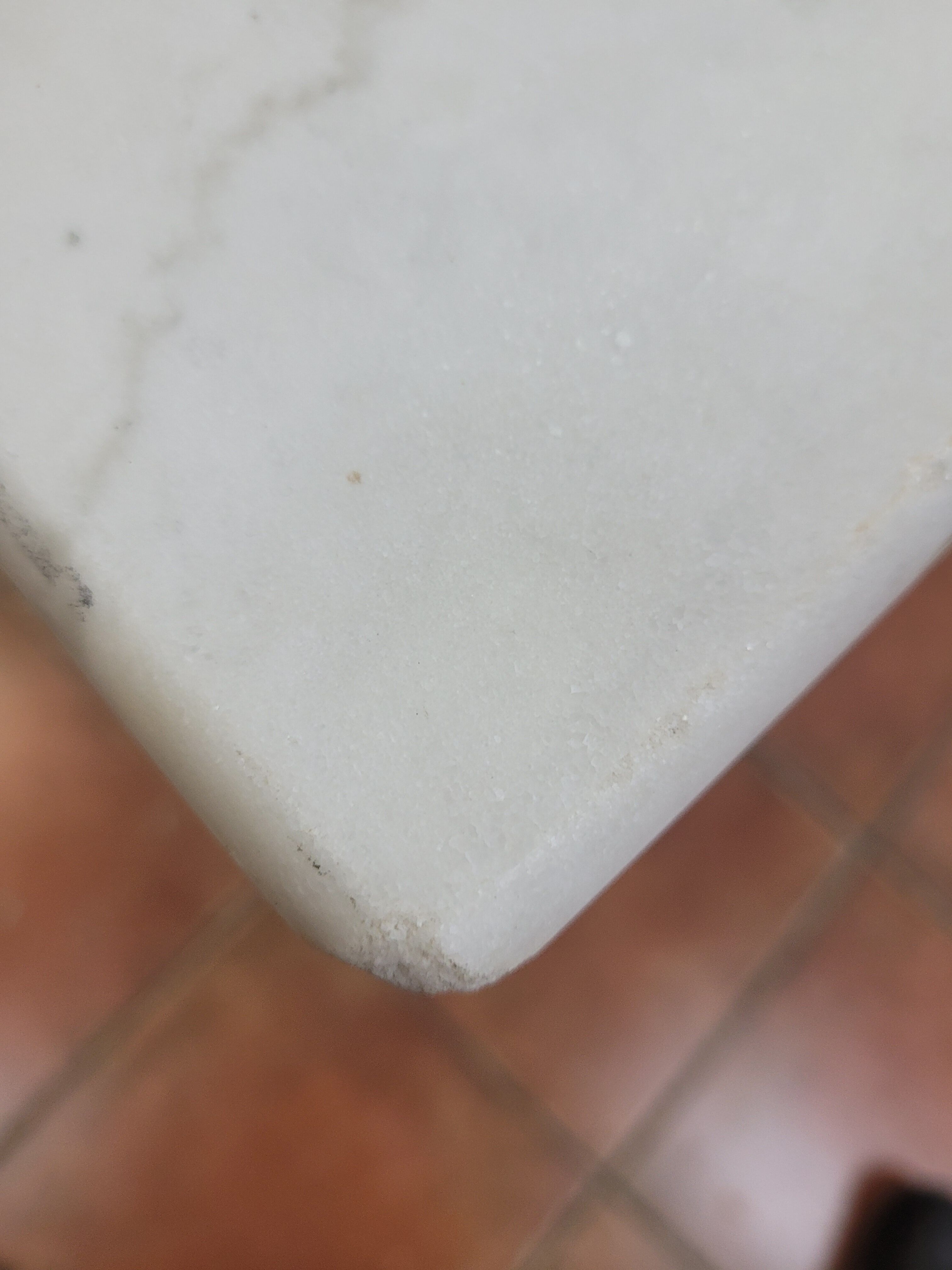 Bistro table base cast iron over marble