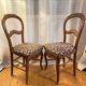 Chaises Louis Philippe en noyer époque XIXe, tapissées à neuf