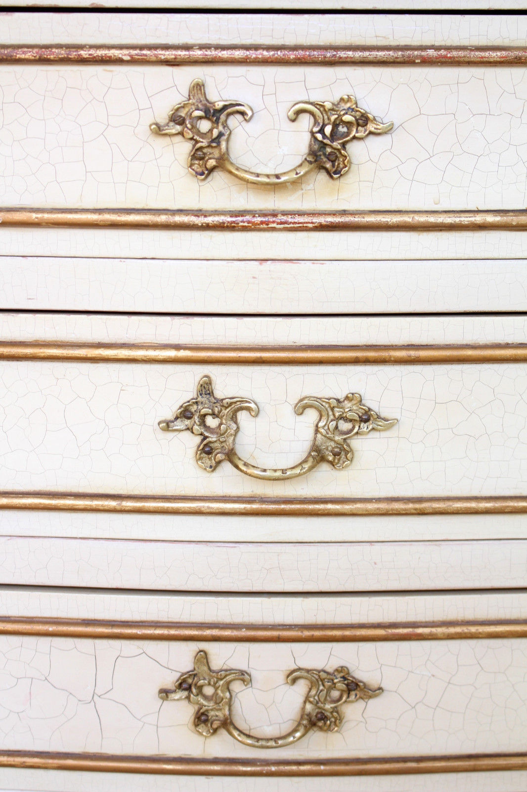 Golden cream antique French vintage Dresser