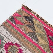 Neutral color handmade runner rug 317x87cm