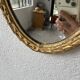 Pair of oval mirrors 1900 gilded stucco