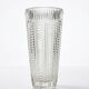 Large moulded glass vase, draped decoration, vintage 1960s.