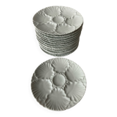 Assiettes à huîtres vintage