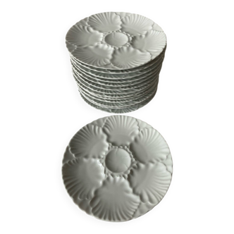 Assiettes à huîtres vintage