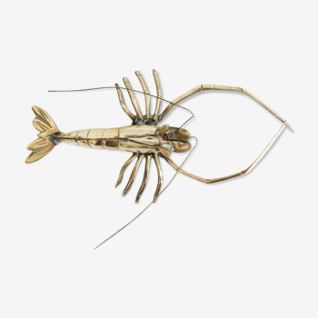 Vintage brass lobster