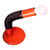Orange Elbow table lamp by E. Bellini for Targetti Sankey, Italy, 70's