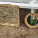 Set of 2 Audoux and Minet mirrors with rope from the 1950s.