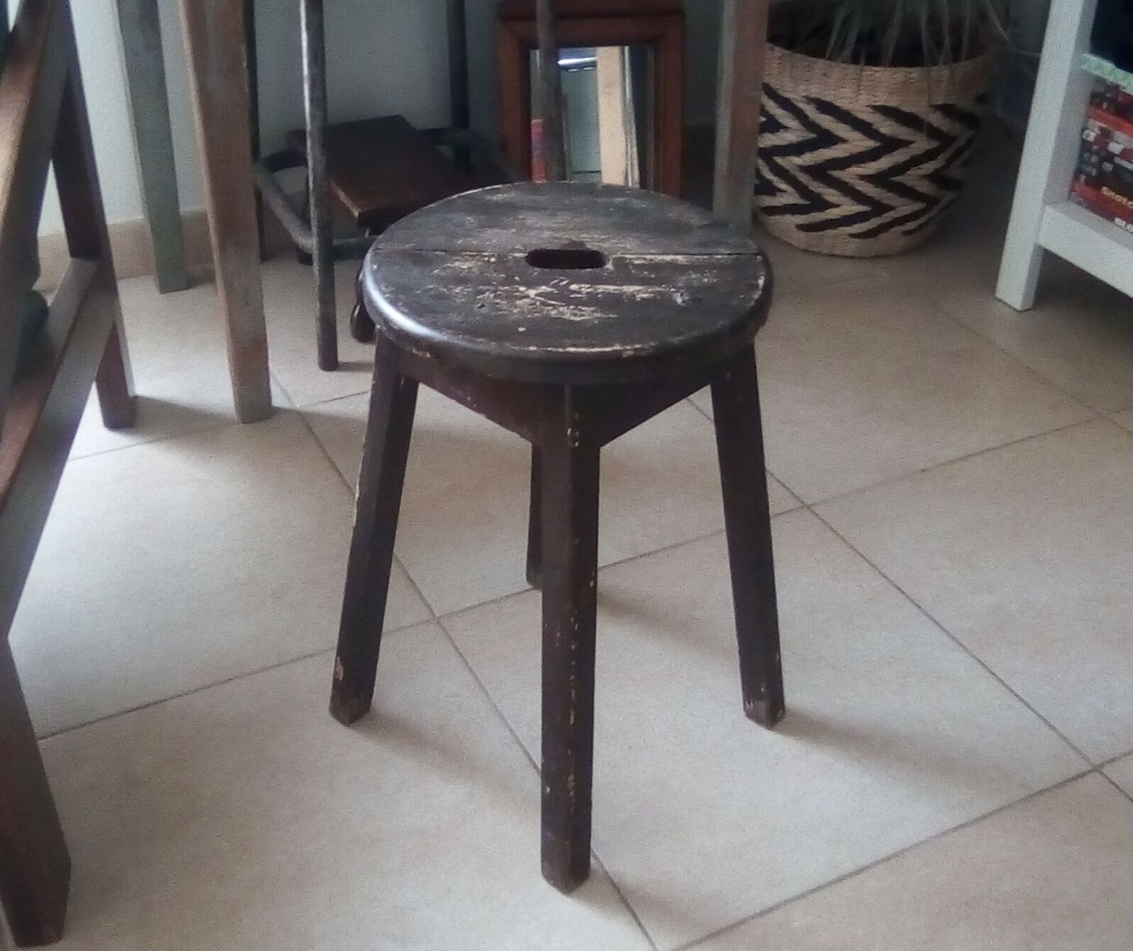 Vintage solid wood stool