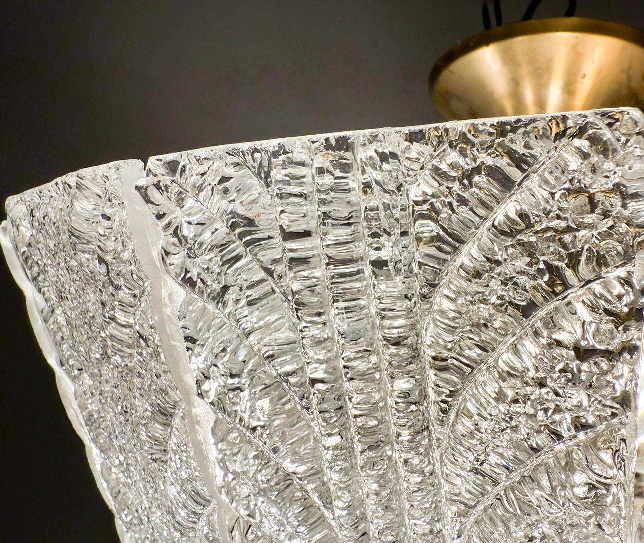 Barovier & Toso. Large ceiling lamp/chandelier by Barovier & Toso, Murano glass, Italy, 1960s, rare example.