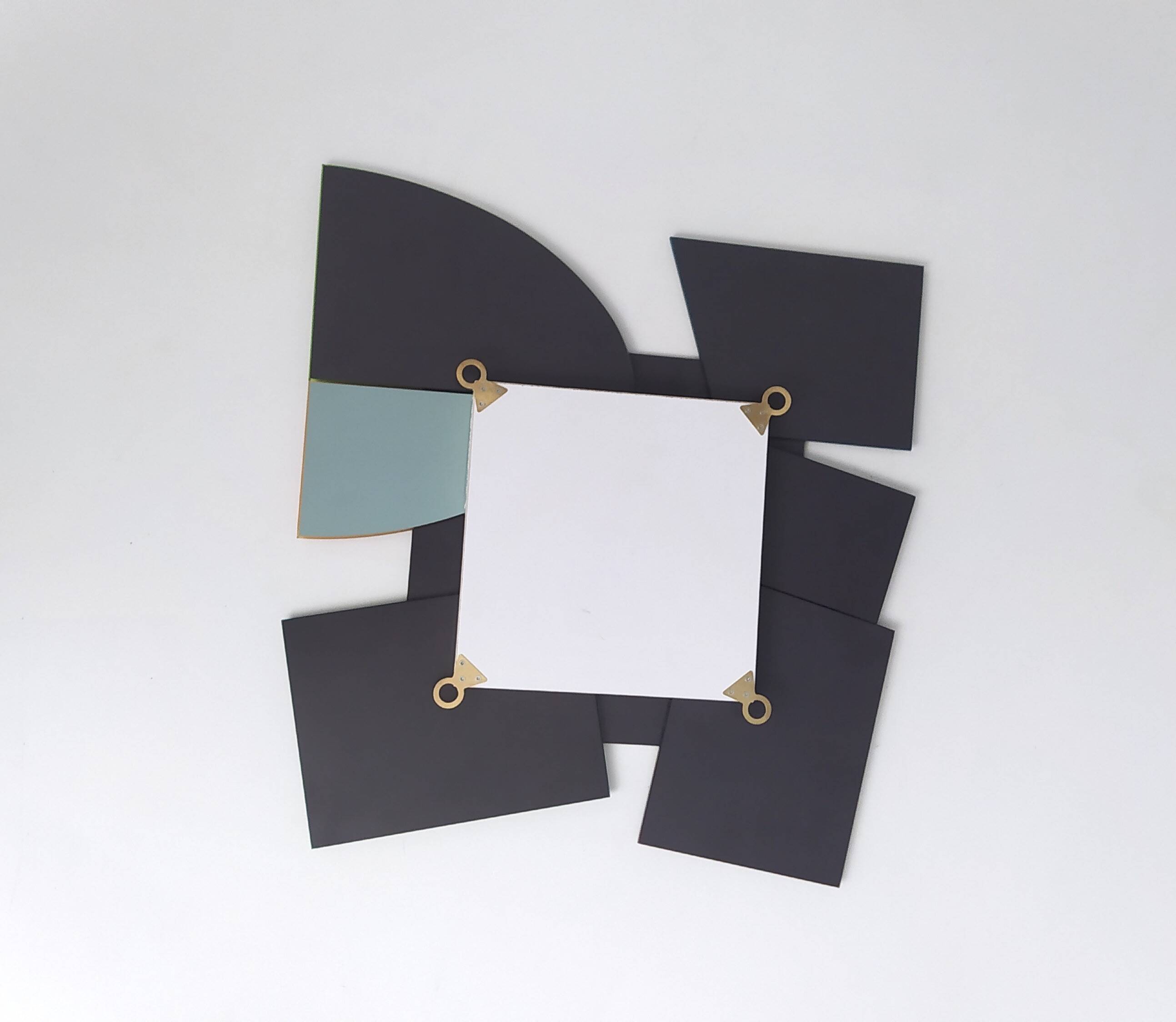 Colored Mirror with Irregular Shape in the style of Ettore Sottsass, Italy