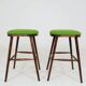 Pair of vintage stools Scandinavian style wool v